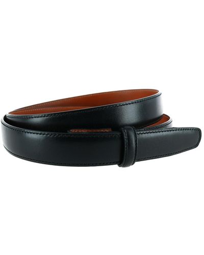 Trafalgar Cortina Leather 25mm Compression Belt Strap - Black