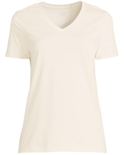 Lands' End Plus Size Relaxed Supima Cotton T-shirt - Natural