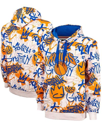 FISLL New York Knicks Graffiti Allover Print Pullover Hoodie - Blue