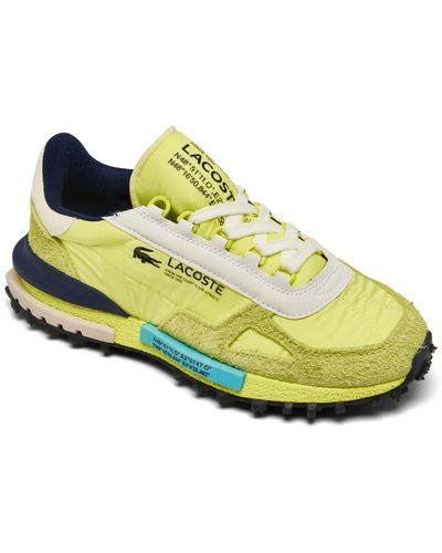 Lacoste Elite Active Casual Sneakers From Finish Line - Yellow