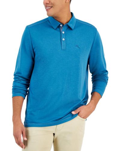 Tommy Bahama Kohala Peak Long-sleeve Polo Shirt - Blue