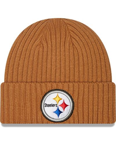 KTZ Pittsburgh Steelers Core Classic Cuffed Knit Hat - Brown