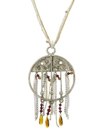 1928 T.r.u. By Round Adorned Center Necklace - Metallic