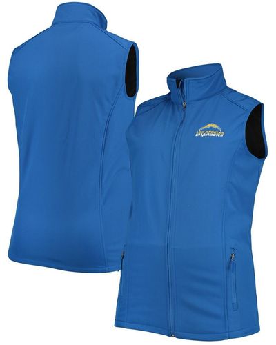 Dunbrooke Los Angeles Chargers Big And Tall Archer Softshell Full-zip Vest - Blue