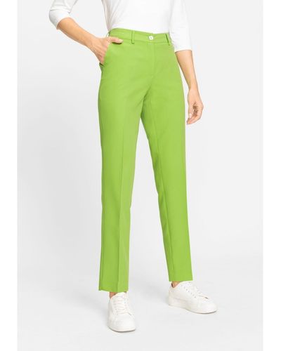 Olsen Lisa Fit Straight Leg Trouser Pant - Green