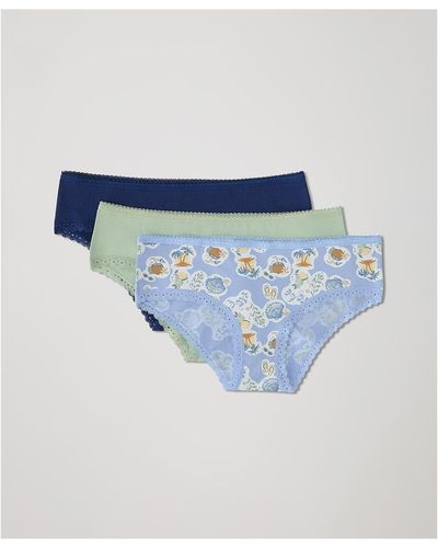 Pact Lace Cheeky Hipster 3-pack - Blue