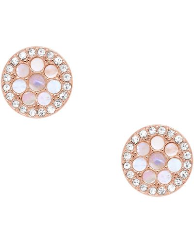 Fossil Val Mosaic Mother Of Pearl Stud Earring - Multicolor