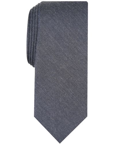 BarIII Dunbar Solid Slim Tie - Gray
