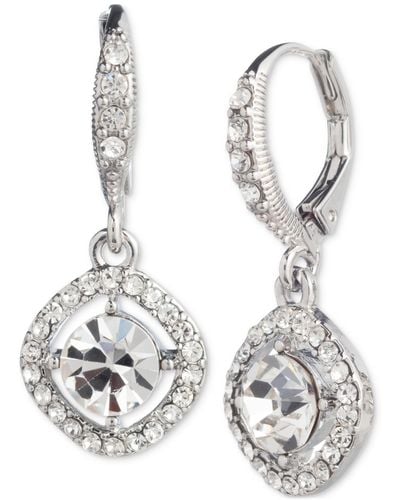 Givenchy Pave & Color Cubic Zirconia Orbital Drop Earrings - White