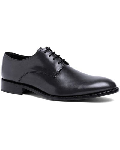 Anthony Veer Truman Derby Lace-up Leather Dress Shoes - Black