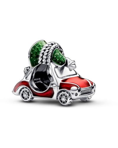 PANDORA Sterling Silver Festive Car Christmas Tree Charm - Multicolor