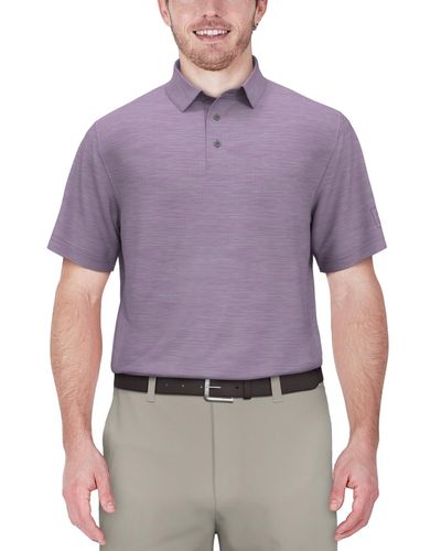 PGA TOUR Airflux Jaspe Golf Polo Shirt - Purple