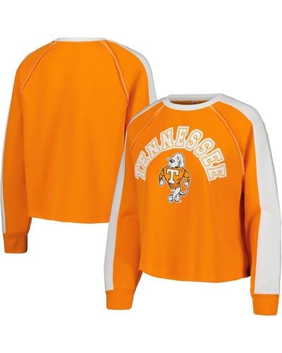 Gameday Couture Tennessee Volunteers Blindside Raglan Cropped Pullover Sweatshirt - Orange