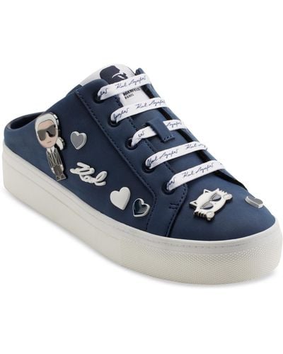 Karl Lagerfeld Cordelia Sneaker Mules - Blue