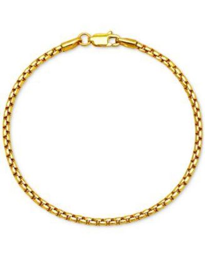 Macy's Rounded Box Link Chain Bracelet 7" - Metallic