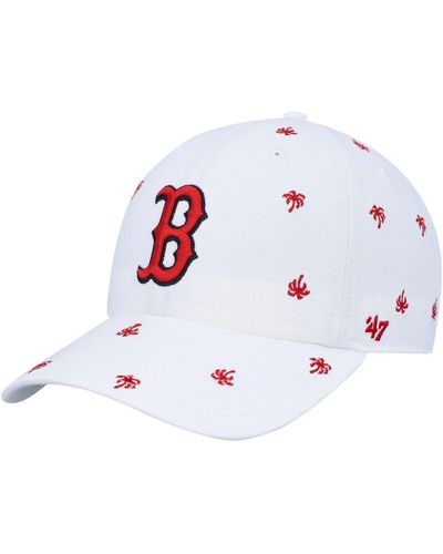 '47 Boston Red Sox Spring Training Confetti Clean Up Adjustable Hat - White