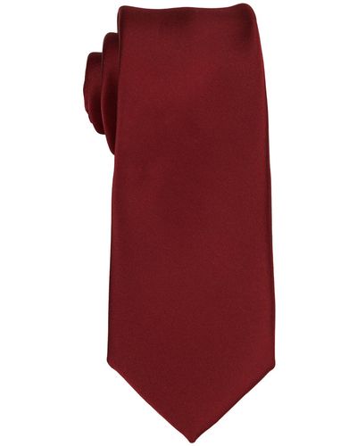 Con.struct Satin Solid Extra Long Tie - Red