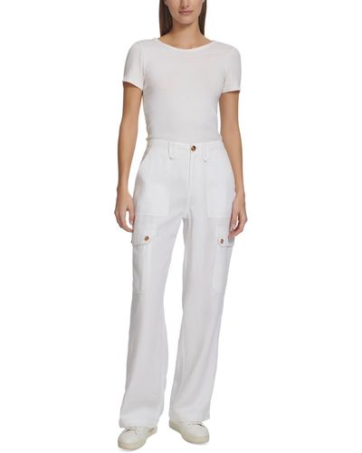 Tommy Hilfiger Solid Festival Cargo Pants - White