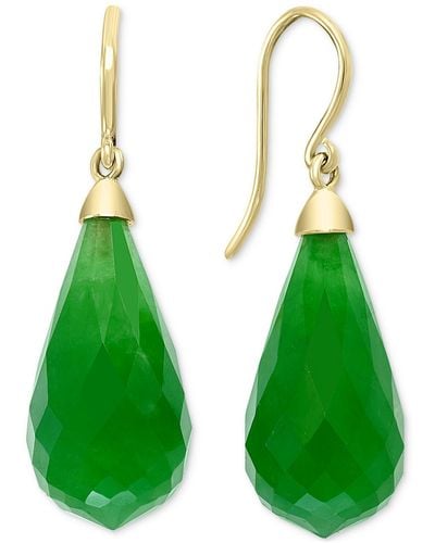 Effy Effy Dyed Jade Fancy-cut Briolette Drop Earrings - Green