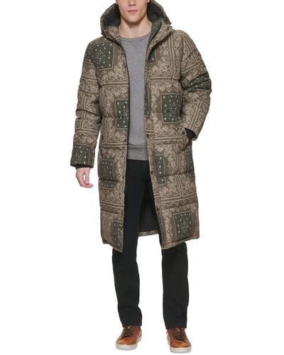 Levi's Quilted Extra Long Parka Jacket - Multicolor
