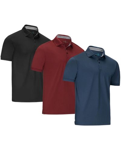 Mio Marino Big & Tall Designer Golf Polo Shirt Plus Size - Blue