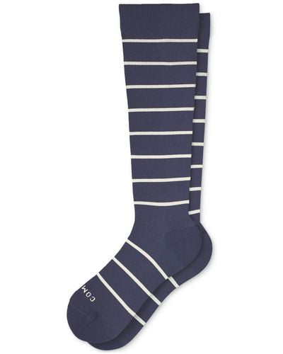 COMRAD Knee-high Striped Companion Compression Sock - Blue