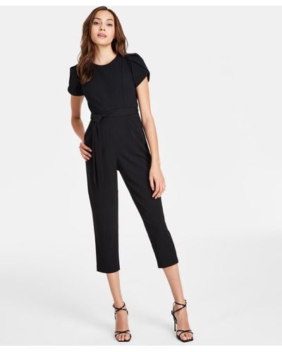 Calvin Klein Tie-waist Jumpsuit - Black
