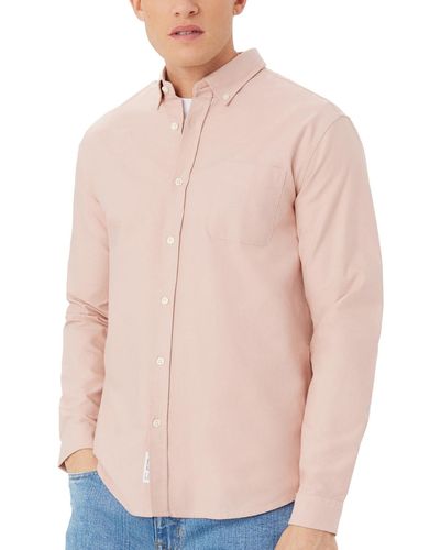 Frank And Oak Jasper Long Sleeve Button-down Oxford Shirt - Pink