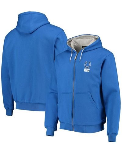 Dunbrooke Indianapolis Colts Craftsman Thermal-lined Full-zip Hoodie - Blue
