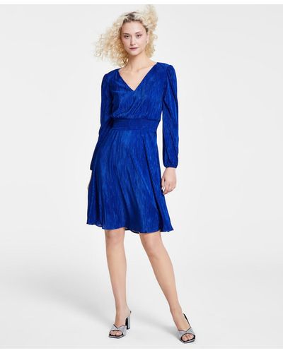 Kensie V-neck Dress - Blue