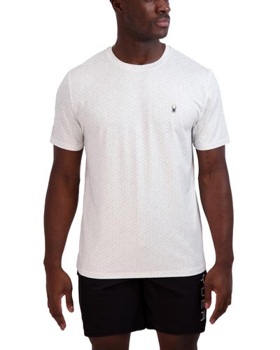 Spyder Printed Jersey Short Sleeve Rash Guard T-shirt - White