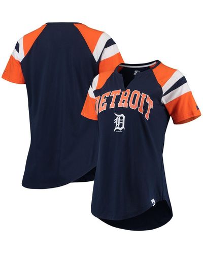 Women's Starter Navy/Orange Houston Astros Game On Notch Neck