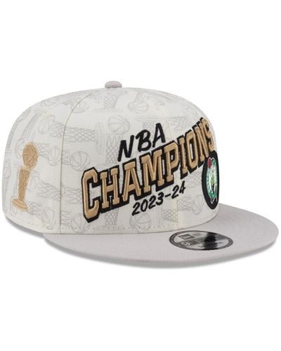 KTZ Boston Celtics 2024 Nba Finals Champions Locker Room 9fifty Snapback Hat - White