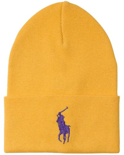 Polo Ralph Lauren Big Pony Cuff Hat - Yellow