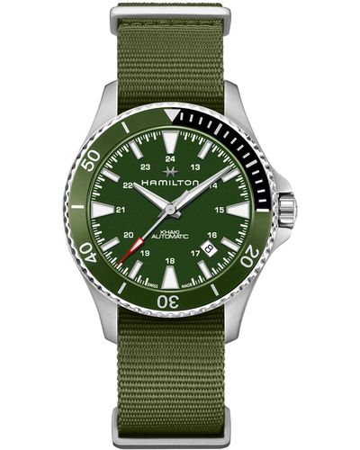 Hamilton Swiss Automatic Scuba Green Nato Strap Watch 40mm