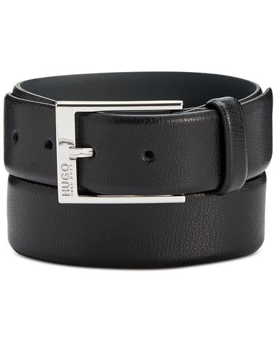 HUGO Gellot Leather Belt - Black
