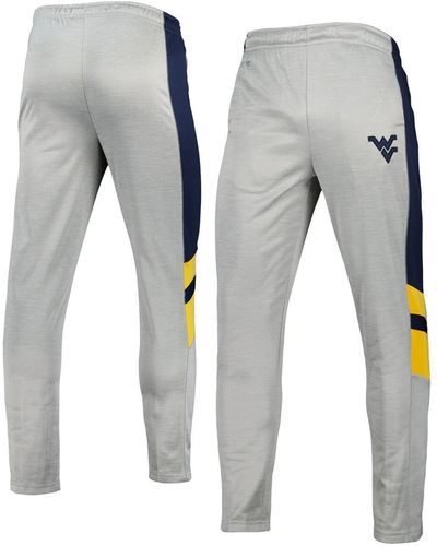 Colosseum Athletics Heathered Gray And Navy West Virginia Mountaineers Bushwood Pants