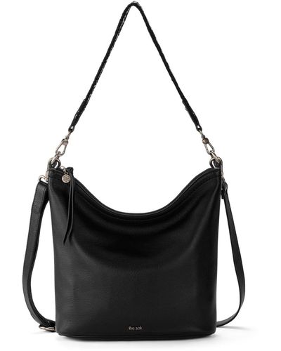 The Sak Jasmine Leather Crossbody Bucket Bag - Black