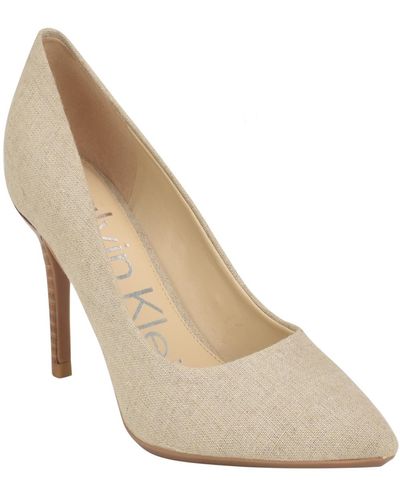 Calvin Klein Gayle Pointy Toe Classic Pumps - Natural