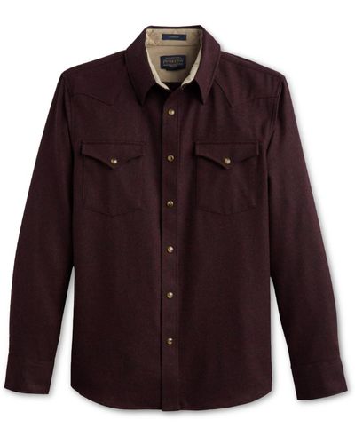 Pendleton Canyon Button-down Wool Western Shirt - Purple