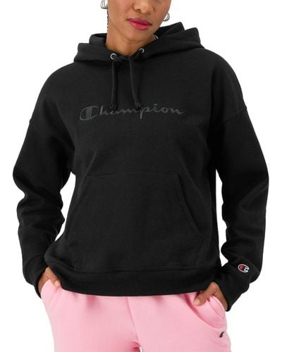 Champion Powerblend Hoodie Sweatshirt - Black