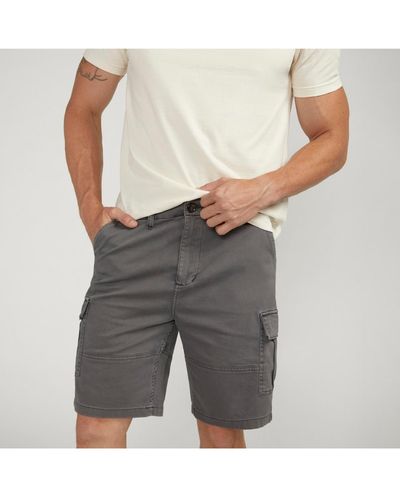 Silver Jeans Co. Essential Twill Cargo 10" Shorts - Gray
