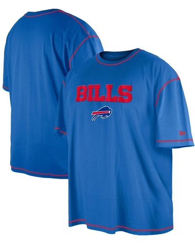 KTZ Buffalo Bills Third Down Big And Tall Puff Print T-shirt - Blue