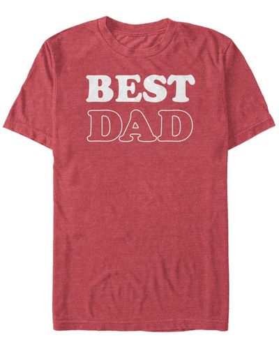 Fifth Sun Best Dad Short Sleeve Crew T-shirt - Red