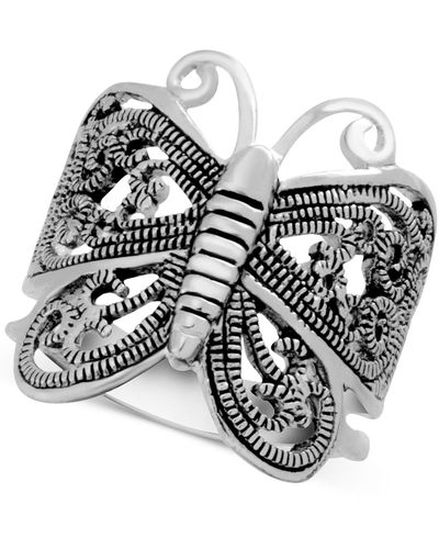 Essentials Filigree Butterfly Ring - Metallic