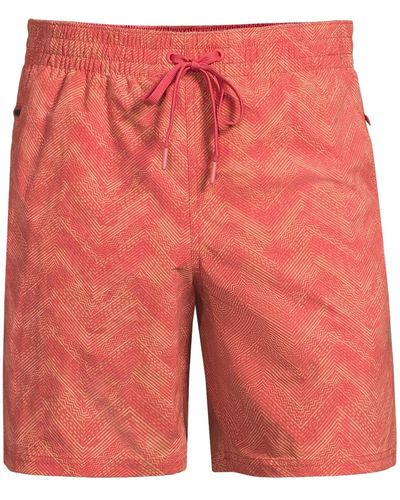 Lands' End 7" Volley Swim Trunks - Red