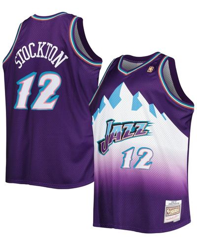 Mitchell & Ness John Stockton Utah Jazz Big And Tall Hardwood Classics 1996-97 Swingman Jersey - Purple