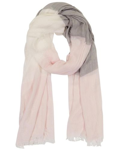 Laundry by Shelli Segal Lightweight Wrap Color Block Striped Scarf - Pink