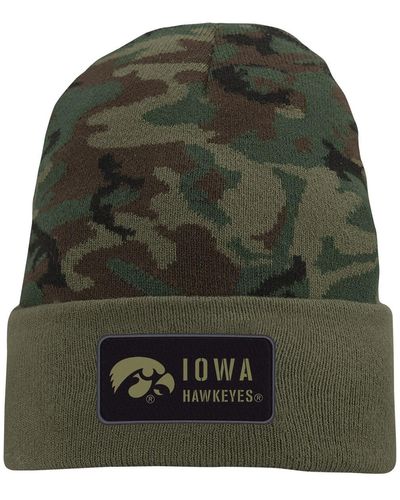 Nike Iowa Hawkeyes Military-inspired Pack Cuffed Knit Hat - Green