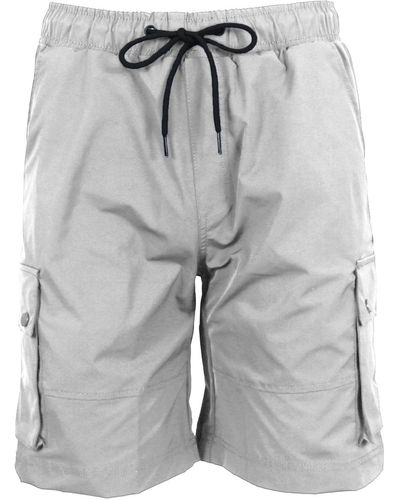 Galaxy By Harvic Moisture Wicking Performance Quick Dry Cargo Shorts - Gray